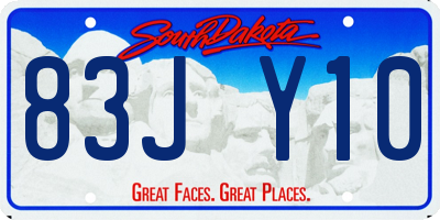 SD license plate 83JY10