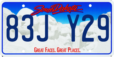 SD license plate 83JY29