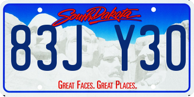 SD license plate 83JY30