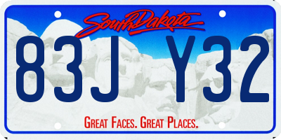 SD license plate 83JY32