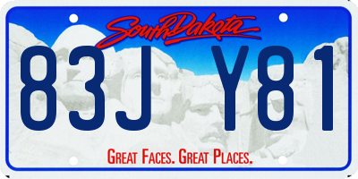 SD license plate 83JY81