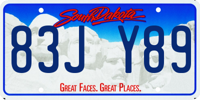 SD license plate 83JY89