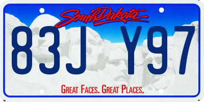 SD license plate 83JY97