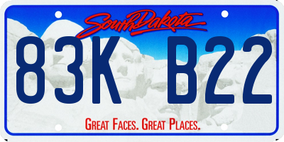 SD license plate 83KB22