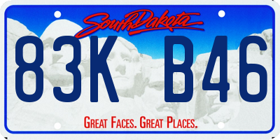 SD license plate 83KB46