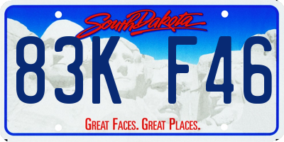 SD license plate 83KF46