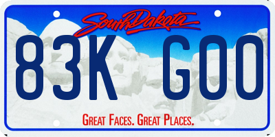 SD license plate 83KG00