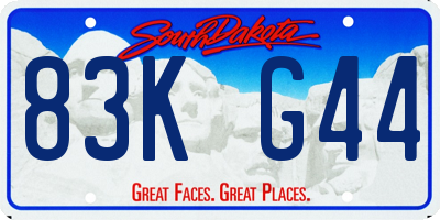 SD license plate 83KG44