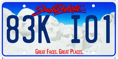 SD license plate 83KI01