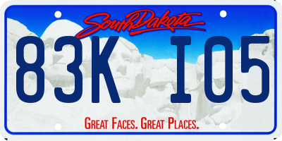 SD license plate 83KI05
