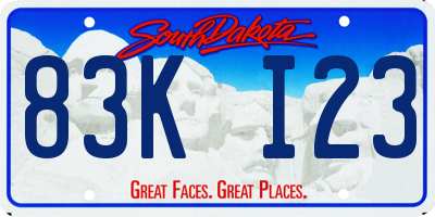 SD license plate 83KI23