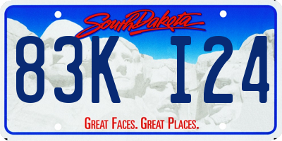 SD license plate 83KI24