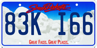 SD license plate 83KI66
