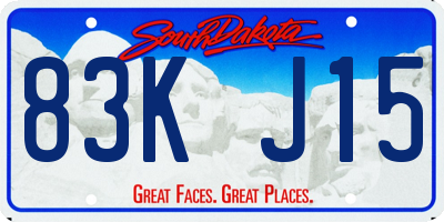 SD license plate 83KJ15