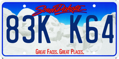 SD license plate 83KK64