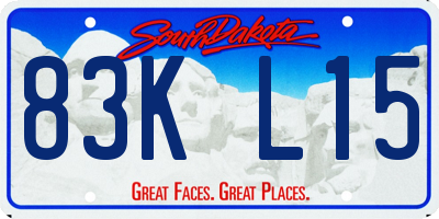 SD license plate 83KL15