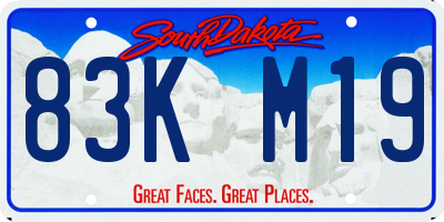 SD license plate 83KM19