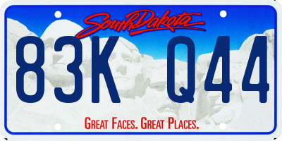 SD license plate 83KQ44