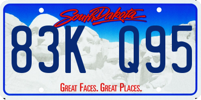SD license plate 83KQ95