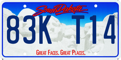 SD license plate 83KT14