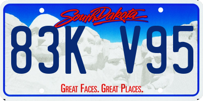 SD license plate 83KV95