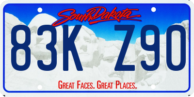 SD license plate 83KZ90
