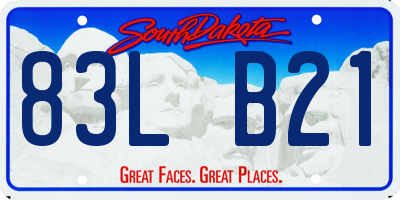 SD license plate 83LB21
