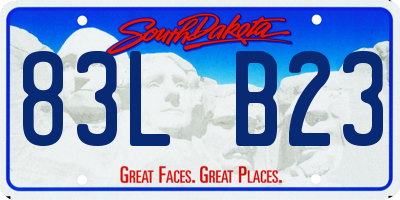 SD license plate 83LB23