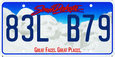 SD license plate 83LB79