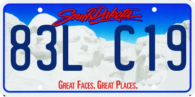 SD license plate 83LC19