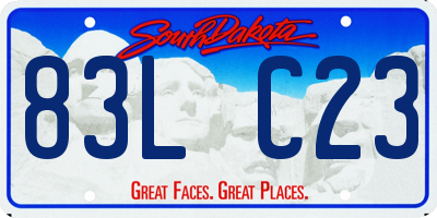 SD license plate 83LC23