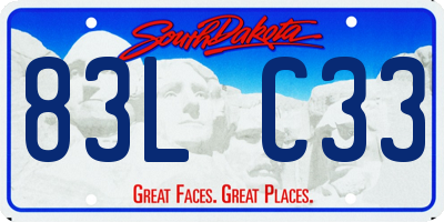 SD license plate 83LC33