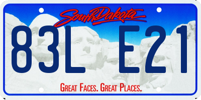 SD license plate 83LE21