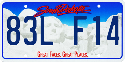 SD license plate 83LF14