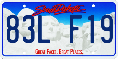 SD license plate 83LF19