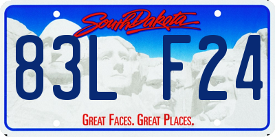 SD license plate 83LF24