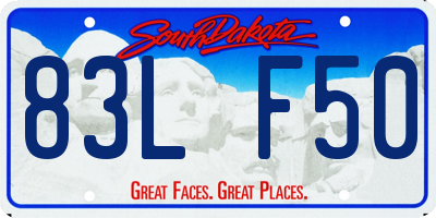 SD license plate 83LF50