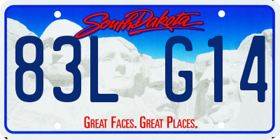 SD license plate 83LG14