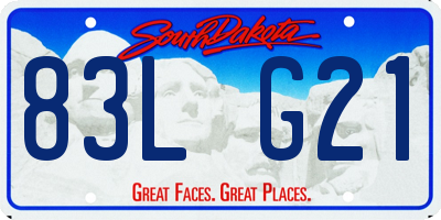 SD license plate 83LG21