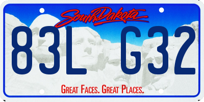 SD license plate 83LG32