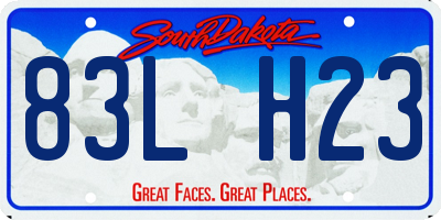 SD license plate 83LH23