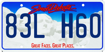 SD license plate 83LH60