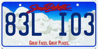 SD license plate 83LI03