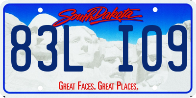 SD license plate 83LI09