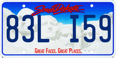 SD license plate 83LI59