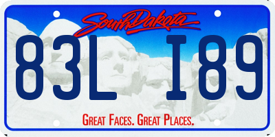 SD license plate 83LI89