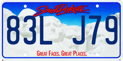 SD license plate 83LJ79