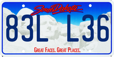 SD license plate 83LL36