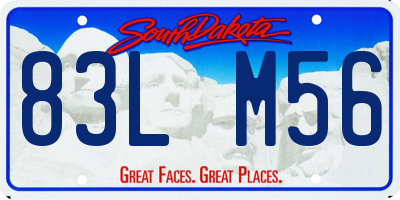 SD license plate 83LM56