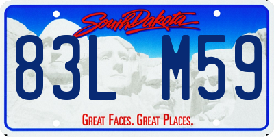 SD license plate 83LM59